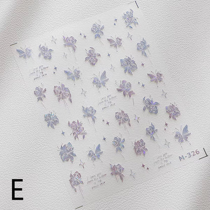 Dreamy Butterfly Sticker Sheet | Cup Phone Case Earphone Case Decoration Stickers | Planner Journal Scrapbooking Kids Craft Supplies
