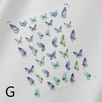 Dreamy Butterfly Sticker Sheet | Cup Phone Case Earphone Case Decoration Stickers | Planner Journal Scrapbooking Kids Craft Supplies