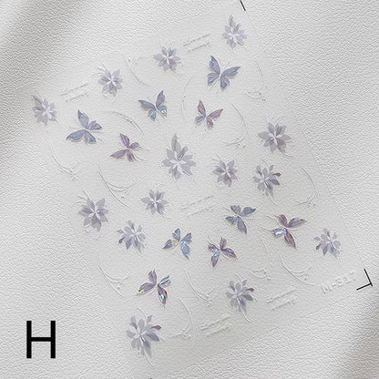 Dreamy Butterfly Sticker Sheet | Cup Phone Case Earphone Case Decoration Stickers | Planner Journal Scrapbooking Kids Craft Supplies