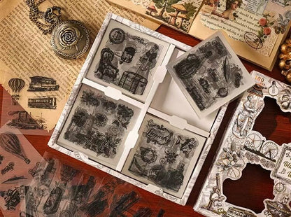 100 Sheets Vintage Butterfly and Flower Stickers Gift Set | Planner Sticker Kit |  Junk Vintage Journal Collage Kit Scrapbooking Supplies