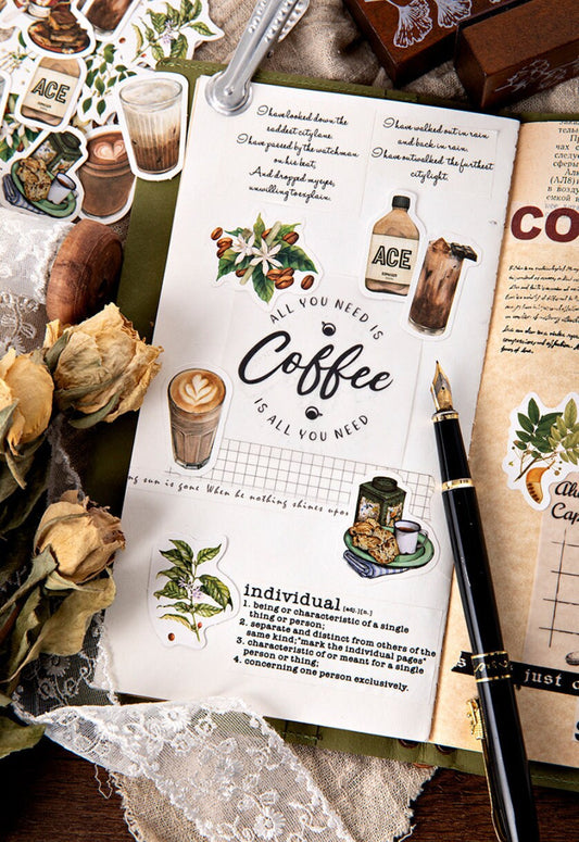46pcs Coffee Sticker Pack  /  Stickers / Planner Stickers