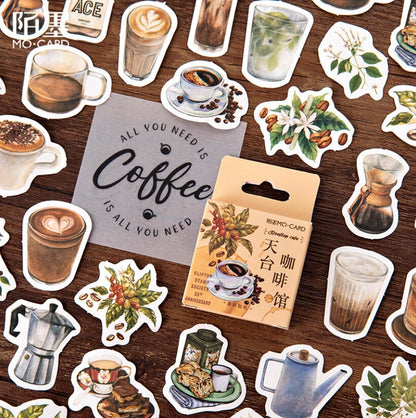 46pcs Coffee Sticker Pack  /  Stickers / Planner Stickers
