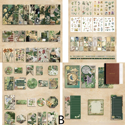 125pcs A6 Notebook Vintage Journal Material Sticker Gift Box | Collage Kit | Vintage Junk Journal Supplies
