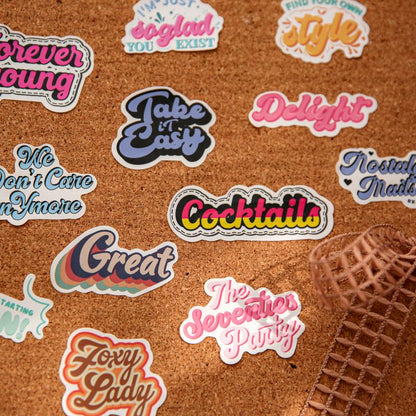 100pcs Retro Special Stickers | Decorative Sticker | English Words Sticker | Planner Sticker |Journal Scrapbooking Collage Crafting Supplies