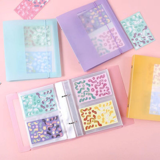 A5 2 Ring Sticker Storage Book | Card Storage | 6 Ring Binder | Clear Binder | Photo Storage Album | Back to School | Scrapbooking Organizer