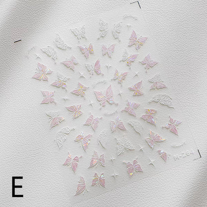 Dreamy Butterfly Sticker Sheet | Cup Phone Case Earphone Case Decoration Stickers | Planner Journal Scrapbooking Kids Craft Supplies