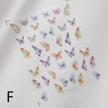 Dreamy Butterfly Sticker Sheet | Cup Phone Case Earphone Case Decoration Stickers | Planner Journal Scrapbooking Kids Craft Supplies