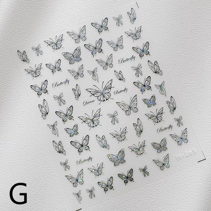 Dreamy Butterfly Sticker Sheet | Cup Phone Case Earphone Case Decoration Stickers | Planner Journal Scrapbooking Kids Craft Supplies
