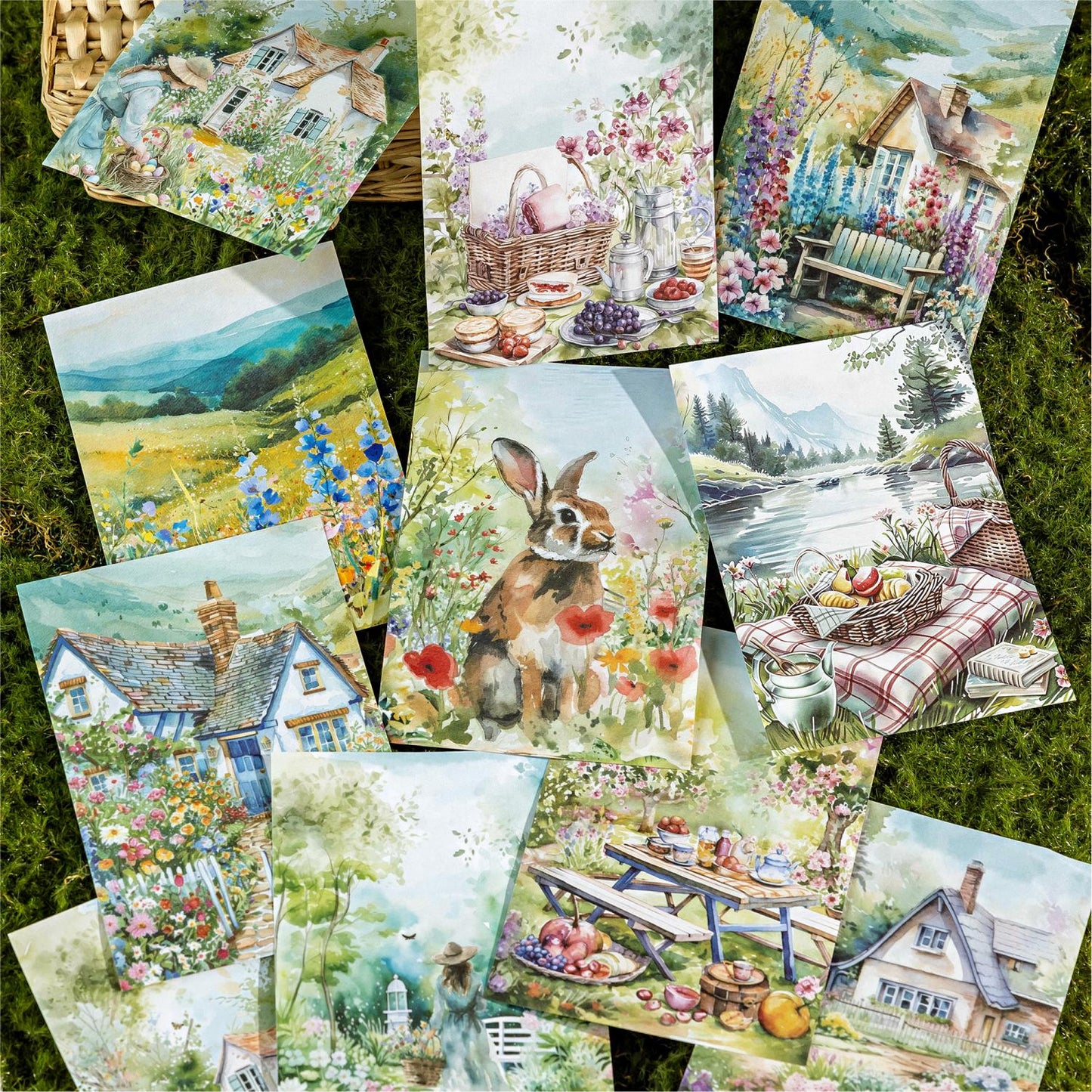 Nature Landscape Collage Decor PET Sticker | Nature Inspired | DIY Deco Stickers Junk Journal Collage Scrapbooking Stationery Supplies