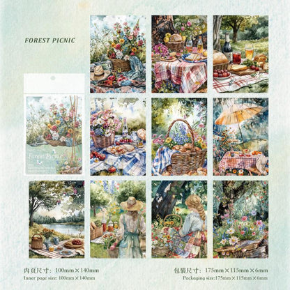 Nature Landscape Collage Decor PET Sticker | Nature Inspired | DIY Deco Stickers Junk Journal Collage Scrapbooking Stationery Supplies