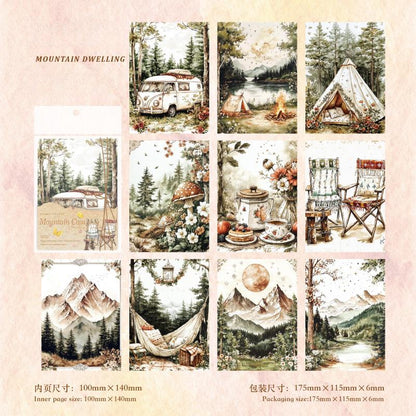 Nature Landscape Collage Decor PET Sticker | Nature Inspired | DIY Deco Stickers Junk Journal Collage Scrapbooking Stationery Supplies