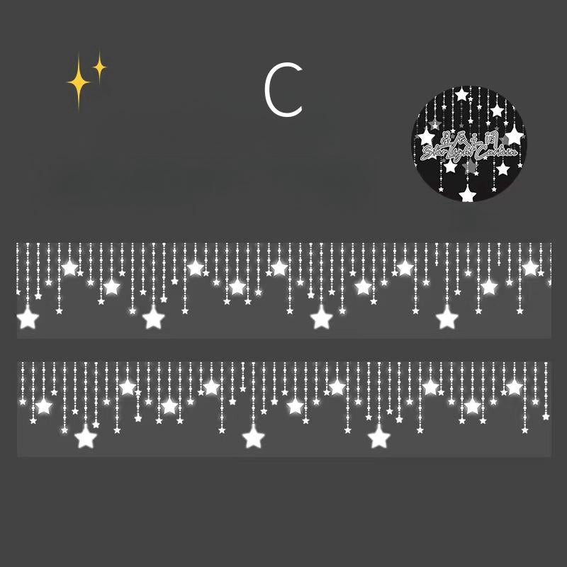 Shimmering  Star PET Tape | Stars Decorative Tape Stickers | Junk Journal Planner Bullet Journal Collage Craft Scrapbooking Supplies