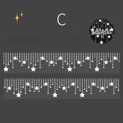 Shimmering  Star PET Tape | Stars Decorative Tape Stickers | Junk Journal Planner Bullet Journal Collage Craft Scrapbooking Supplies