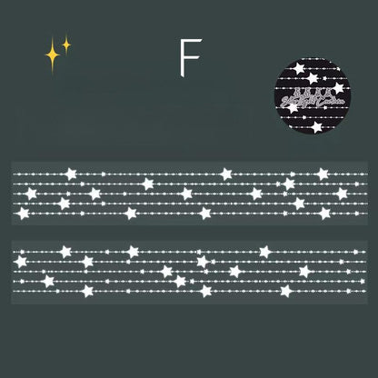 Shimmering  Star PET Tape | Stars Decorative Tape Stickers | Junk Journal Planner Bullet Journal Collage Craft Scrapbooking Supplies