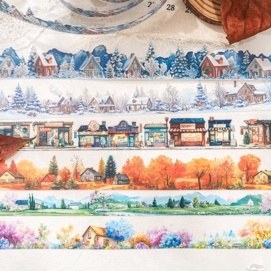 Natural Landscape Tape | Beautiful Scenery PET Tape Roll | Four Seasons Tape | Decorative Tapes | Junk Journal Collage Planner Supplies