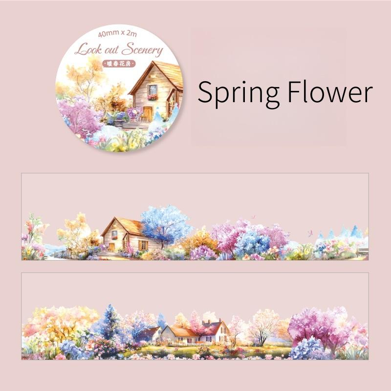 Natural Landscape Tape | Beautiful Scenery PET Tape Roll | Four Seasons Tape | Decorative Tapes | Junk Journal Collage Planner Supplies