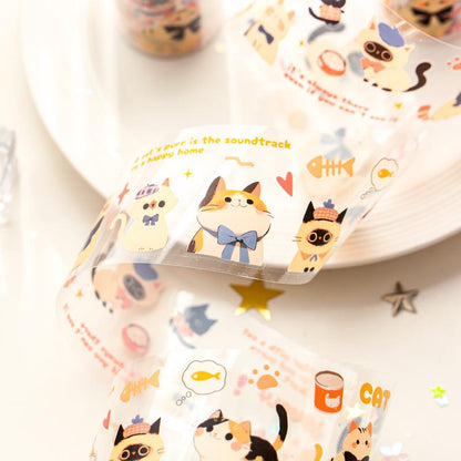 Kawaii Cat and Dog Diary Series Die Cut Tapes | Cute Puppy Kitten Decorative Tape |  Kids Craft Supplies | Essential for Planners Bujo