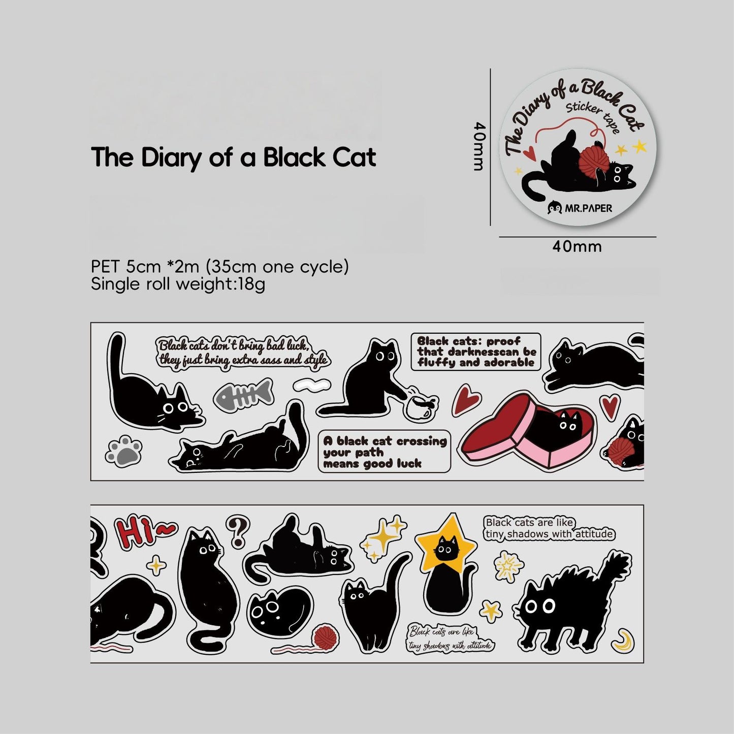 Kawaii Cat and Dog Diary Series Die Cut Tapes | Cute Puppy Kitten Decorative Tape |  Kids Craft Supplies | Essential for Planners Bujo