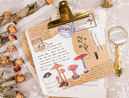 Retro Kraft Paper Decorative Tape | Special Paper Background Tape | Junk Journal  | Journal Ephemera | Scrapbooking | DIY Supply