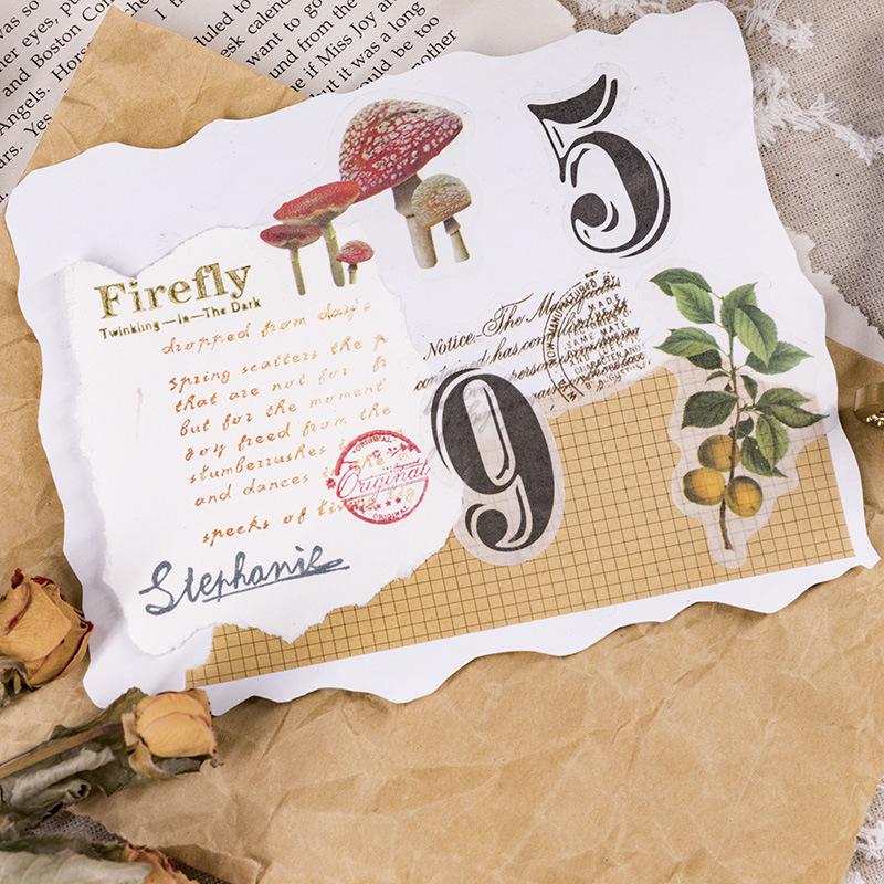 Retro Kraft Paper Decorative Tape | Special Paper Background Tape | Junk Journal  | Journal Ephemera | Scrapbooking | DIY Supply