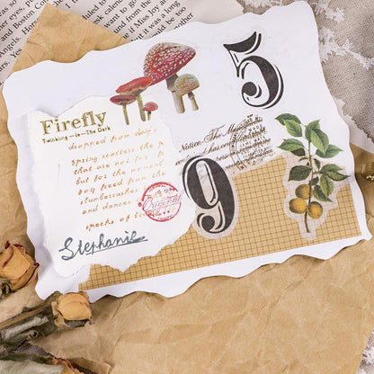 Retro Kraft Paper Decorative Tape | Special Paper Background Tape | Junk Journal  | Journal Ephemera | Scrapbooking | DIY Supply