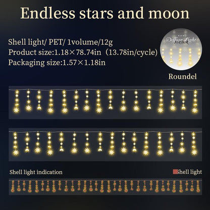 Diffuse Lighting Shimmering PET Tape | Stars Light Decorative Tape | Junk Journal Planner Bullet Journal Collage Craft Scrapbooking Supplies