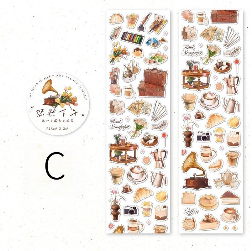 Hand-drawing Washi Tape | Bread Cake Market Food | Planner Journal Deco Stickers  | Craft Scrapbooking Supplies | Gift for Her