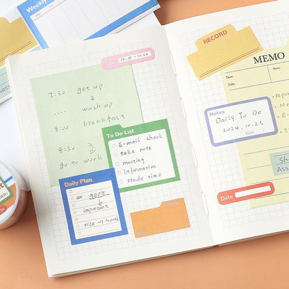 Planner Memo Sticker Tape | Sticky Tabs | Cute Sticky Notes Sticker | Planner Journal Accessories Study School Office Supplies