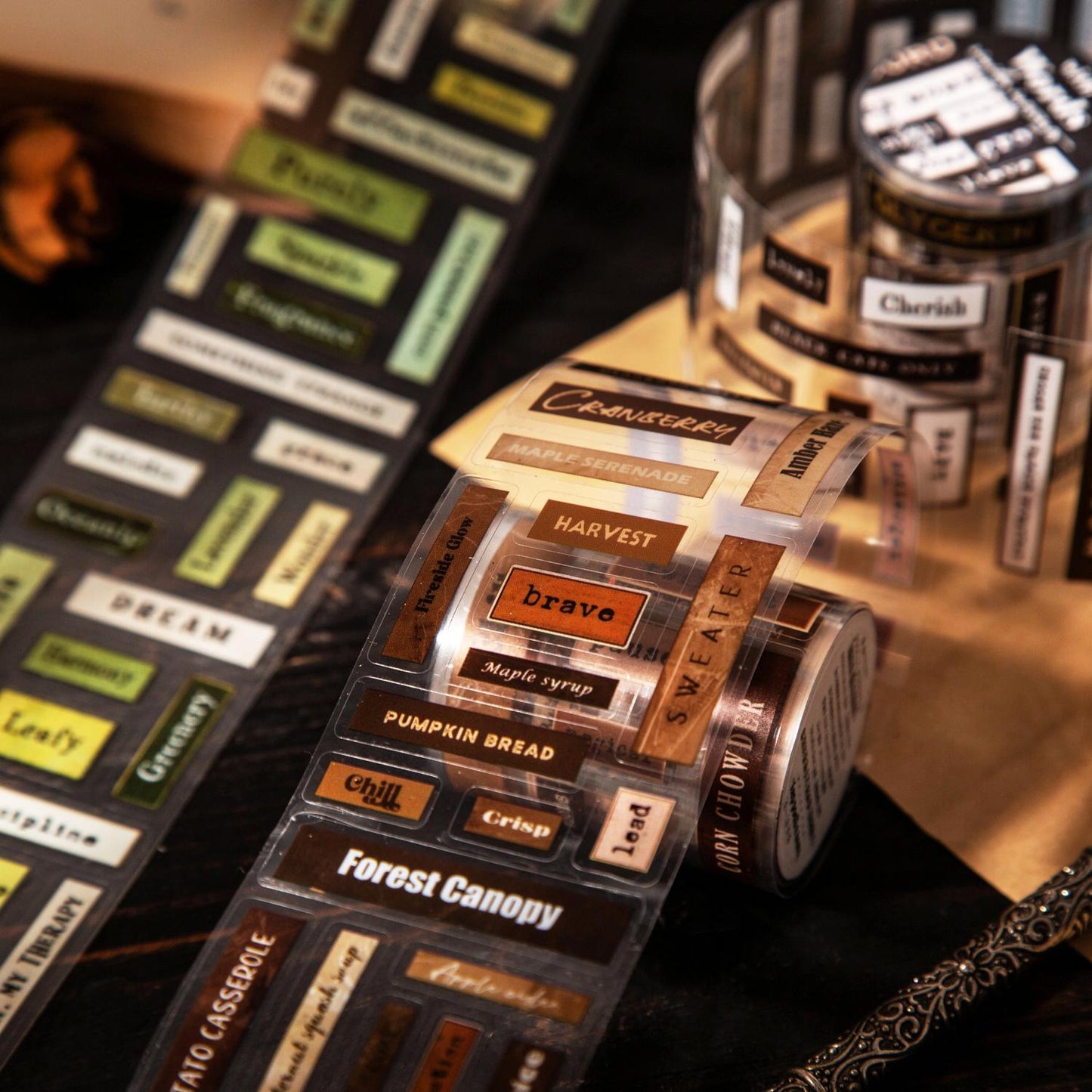 Retro Words Phrases Tape | Die Cut Tapes | Small Talk Decorative Tape Stickers | Retro Journal Tape | Planner Scrapbooking Collage Supplies