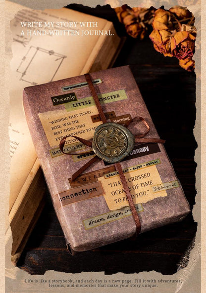 Retro Words Phrases Tape | Die Cut Tapes | Small Talk Decorative Tape Stickers | Retro Journal Tape | Planner Scrapbooking Collage Supplies