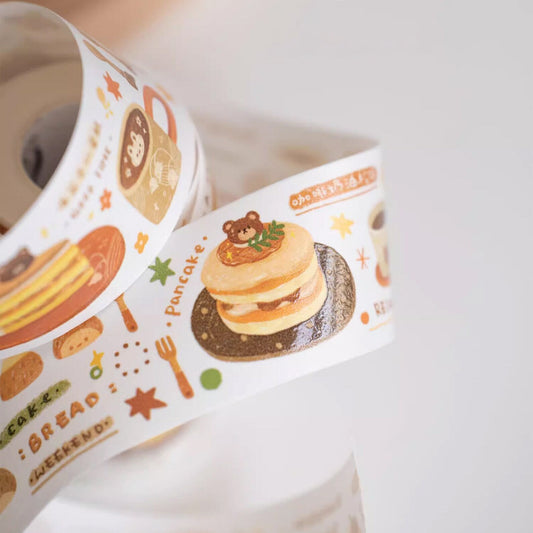 Kawaii Afternoon Tea Washi Tape | Cake Coffee Food | Planner Journal Deco Stickers  | Kids Craft Scrapbooking Supplies | Gift for Her