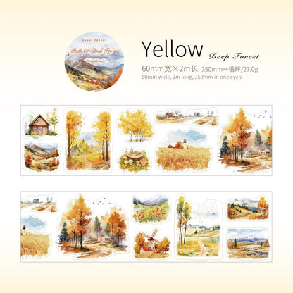 Natural Landscape Tape | Beautiful Scenery PET Tape Roll | Four Seasons Tape | Decorative Tapes | Junk Journal Collage Planner Supplies