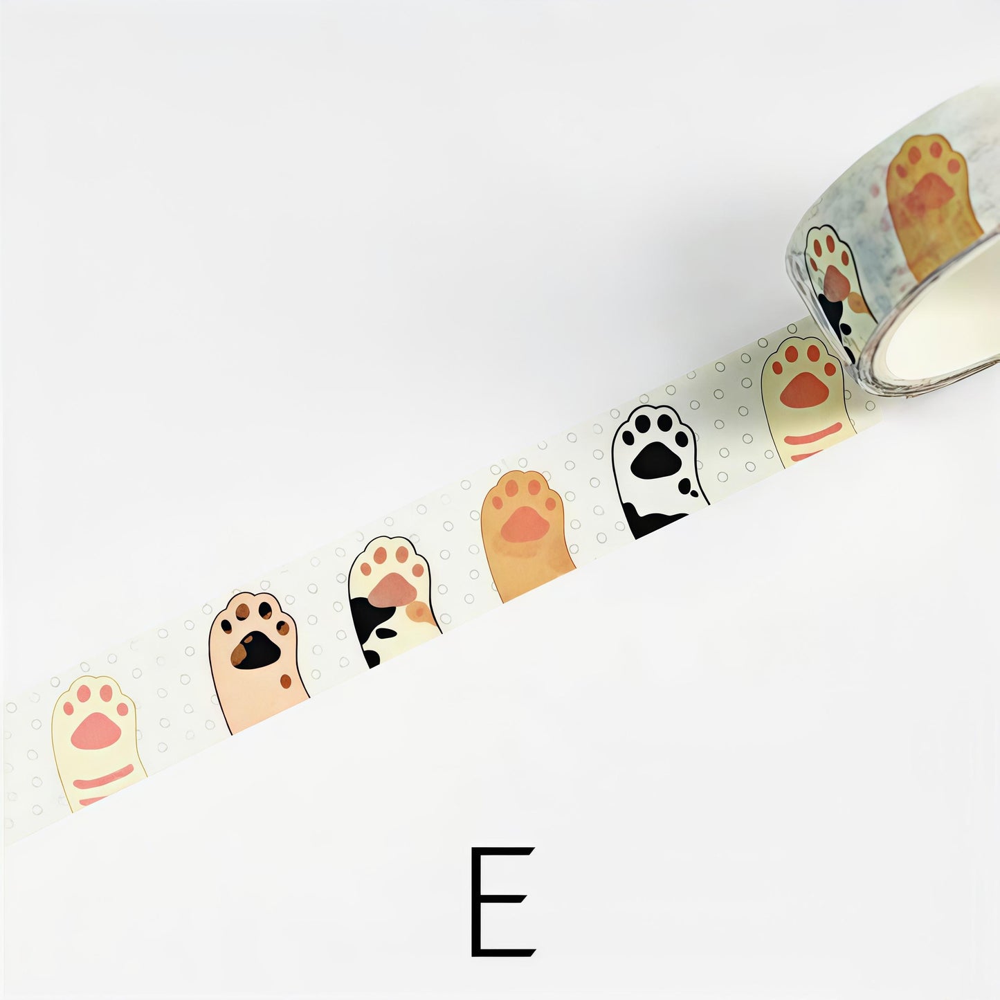 Kawaii Black Cat Washi Tape |  Cat Kitten Decorative Tape | Cow Cat Cat Paw | Scrapbooking Kids Craft Supplies | Essential for Planners Bujo