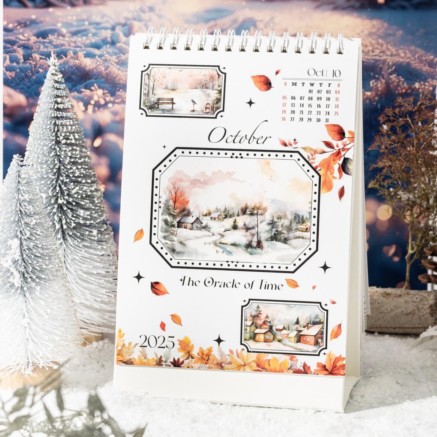 Snow Winter Landscape Decorative Tape | Cozy Winter Tape | Christmas Tape | Junk Journal Collage Scrapbooking Supplies Gift Wrapping