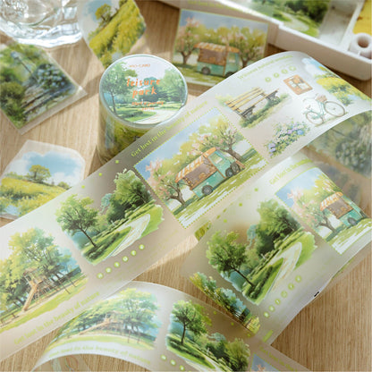Beautiful Scenery  Tape | Travel Sketches PET tape | Masking Tape | PET Tape Roll | Travel Themes Tape | Gift Wrapping | Gift for Girls