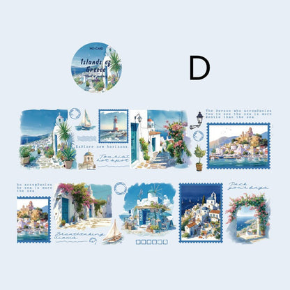 Beautiful Scenery  Tape | Travel Sketches PET tape | Masking Tape | PET Tape Roll | Travel Themes Tape | Gift Wrapping | Gift for Girls
