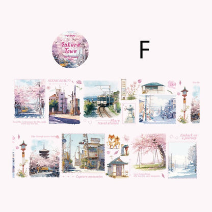 Beautiful Scenery  Tape | Travel Sketches PET tape | Masking Tape | PET Tape Roll | Travel Themes Tape | Gift Wrapping | Gift for Girls