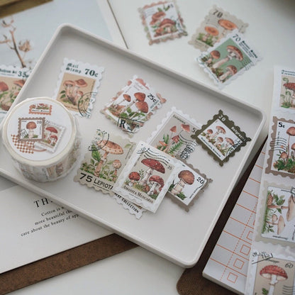 Mushroom Stamp Album Washi Tape | Planner | Bullet Journal | Gift Wrapping