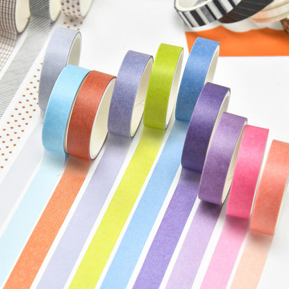 44 Rolls Simple Pattern Washi Tape Set | Solid Colors Masking Tape | Decorative Tapes | Gift Wrapping Planner Bullet Journal Craft Supplies