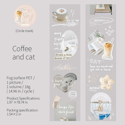 Life Aesthetics PET Tape |  Daily Life Items PET tape | Junk Journal Planner Bujo Tape | Gift Wrapping | Gift for Girls