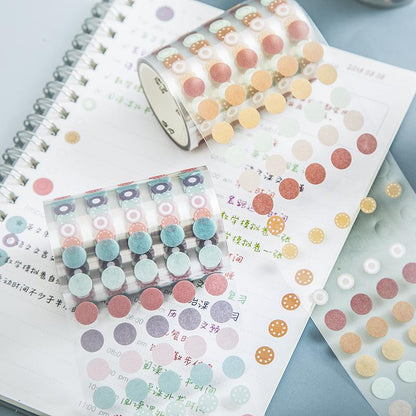 Dot Round Sticker Tape | Functional Stickers | Planner Sticker | Basic Stickers | Bujo Sticker kit | Study School Supplies