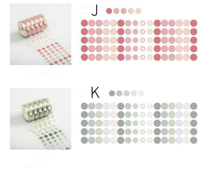 Dot Round Sticker Tape | Functional Stickers | Planner Sticker | Basic Stickers | Bujo Sticker kit | Study School Supplies