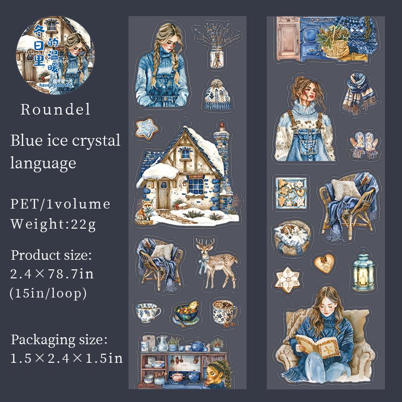 Snow Winter Landscape and Girl Tape | Winter Life PET tape | Masking Tape |PET Tape Roll | Winter Themes Tape |Gift Wrapping |Gift for Girls