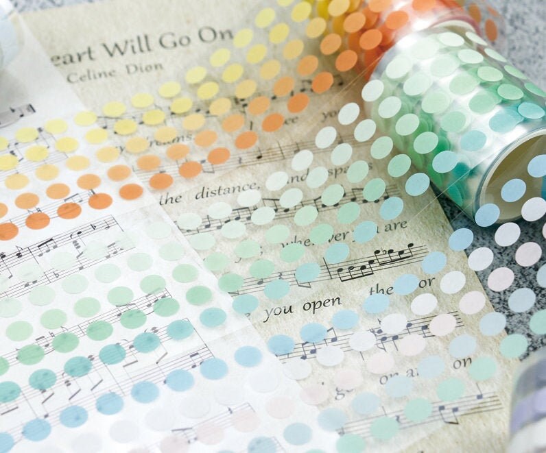 Dots Die Cut Washi Tape | Planner  |  Dot Sticker