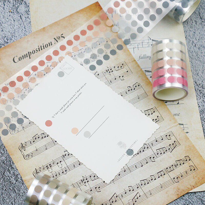 Dots Die Cut Washi Tape | Planner  |  Dot Sticker