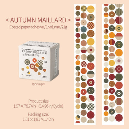 Dot Round Die Cut Tape | Dot Planner Sticker Tape | Dot BuJo Sticker | Planner Study School Supplies