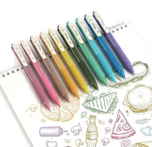 Vintage Tone Quick Dry Ink Pen | 0.5mm Gel Pen | Retro Color Planner Pens | Student Pen Writing Supplies Stationery