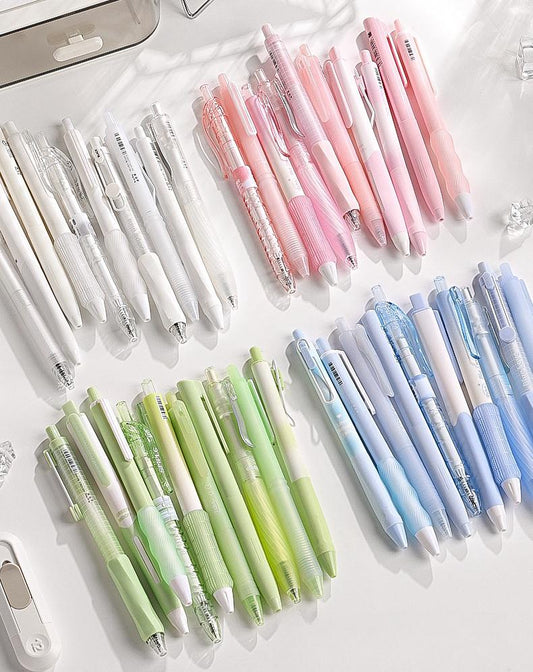 5pcs Minimalist  Pen Set | Black Gel Ink Pens | Planner Pens | Writing Supplies | Cute Stationery Journaling Planner Study Pen Supplies