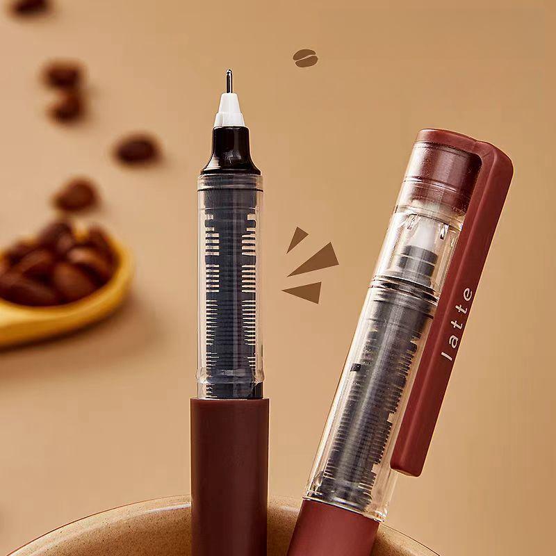 Afternoon Tea Coffee Black Ink Gel Pens Set | Writing Pens | Coffee Lover Aesthetic Pen Set | Cute Kawaii Planner School Office Study Pens