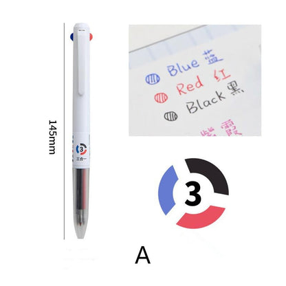 3 in 1 Multi-Color Pen | Three-color Ink Gel Pen | Quick Dry Ink Pen | Planner Pens | Student Pen Writing Supplies Stationery